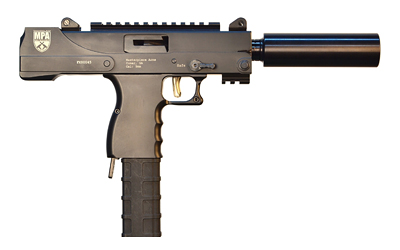 MPA PISTOL 9MM 6" TB 30RD W/RAIL