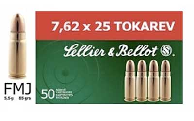 S&B 7.62X25 85GR FMJ 50/1500