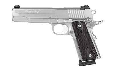 SIG 1911R 45ACP 5" 8RD STS FNS BLKWD
