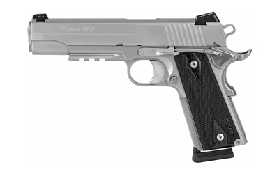 SIG 1911R 45ACP 5" 8RD STS FNS BLKWD